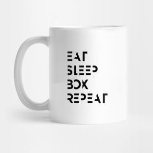 Eat. Sleep. Box. Repeat. Mug